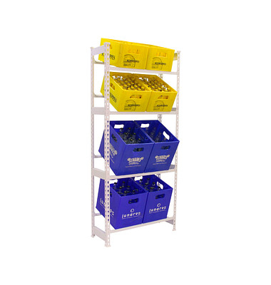 Simonrack Getränkekistenregal SIMONBOTTLE 4 8425437087875 weiß 80,0 x 30,0 x 200,0 cm