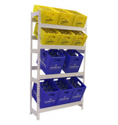 Getränkekistenregal SIMONBOTTLE 4 8425437087882 weiß 100,0 x 30,0 x 200,0 cm