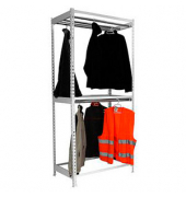 Garderobenregal SIMONCLOTHING DOUBLE 8425437092879 grau 90,0 x 75,0 x 300,0 cm