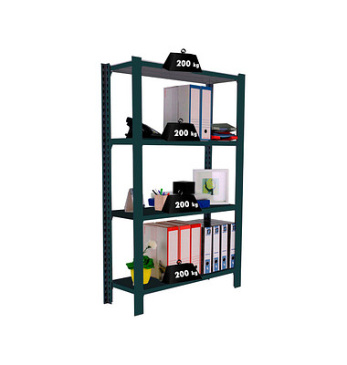 Simonrack Schwerlastregal OFFICCLICK 4 8425437103438 anthrazit, silber 90,0 x 30,0 x 150,0 cm