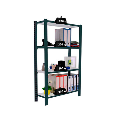 Simonrack Schwerlastregal OFFICCLICK 4 8425437103445 anthrazit, weiß 90,0 x 40,0 x 150,0 cm