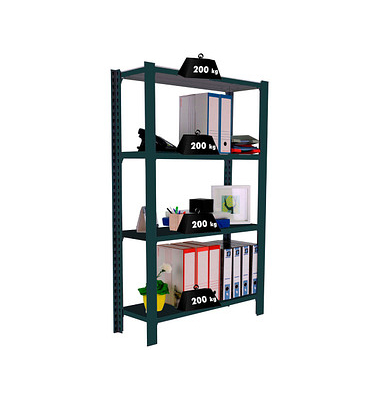Simonrack Schwerlastregal OFFICCLICK 4 8425437103469 anthrazit, silber 90,0 x 40,0 x 150,0 cm