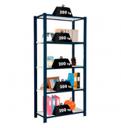 Simonrack Schwerlastregal OFFICCLICK 5 8425437103476 anthrazit, weiß 90,0 x 30,0 x 210,0 cm