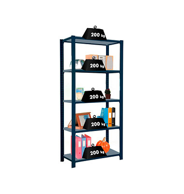 Simonrack Schwerlastregal OFFICCLICK 5 8425437103520 anthrazit, silber 90,0 x 40,0 x 210,0 cm