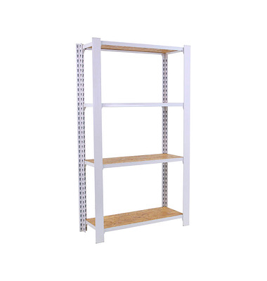 Simonrack Schwerlastregal OFFICLICK 4 8425437127298 weiß, braun 80,0 x 30,0 x 150,0 cm