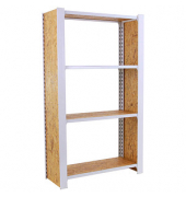 Simonrack Schwerlastregal OFFICLICK 4 8425437127380 weiß, braun 80,0 x 30,0 x 150,0 cm