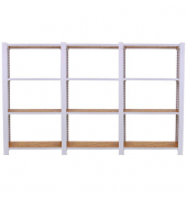 Simonrack Schwerlastregal OFFICLICK 4 8425437127403 weiß, braun 240,0 x 30,0 x 150,0 cm