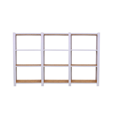 Simonrack Schwerlastregal OFFICLICK 4 8425437127403 weiß, braun 240,0 x 30,0 x 150,0 cm Simonrack Schwerlastregal OFFICLICK 4 8425437127403 weiß, braun 240,0 x 30,0 x 150,0 cm