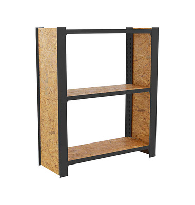 Simonrack Schwerlastregal OFFICLICK 3 8425437127748 anthrazit, braun 80,0 x 30,0 x 100,0 cm