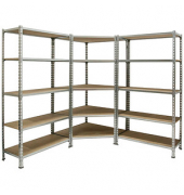 Simonrack Schwerlastregal MADERCLICK CORNER 5 8425437135385 silber 90,0 x 30,0 x 180,0 cm