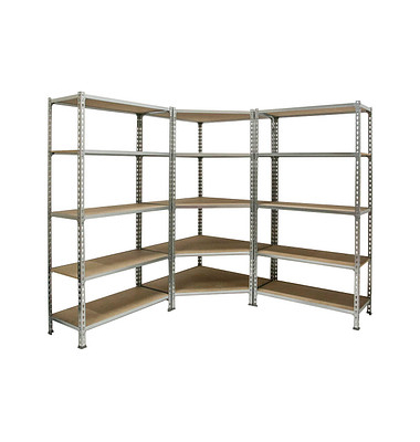 Simonrack Schwerlastregal MADERCLICK CORNER 5 8425437135385 silber 90,0 x 30,0 x 180,0 cm