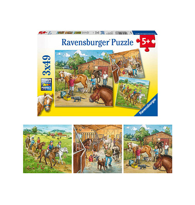 Ravensburger Mein Reiterhof Puzzle, 3x 49 Teile