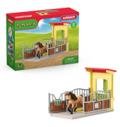 Schleich Farm World 42609 Ponybox mit Islandpferd Hengst Spielset
