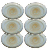 6 HEART & SOUL Servierplatten Perfect Match Breeze blau 31,0 x 24,0 cm