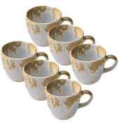 6 HEART & SOUL Kaffeetassen Perfect Match Breeze blau 0,08 l