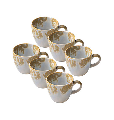 6 HEART & SOUL Kaffeetassen Perfect Match Breeze blau 0,08 l