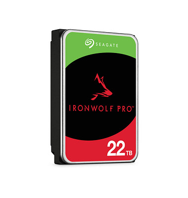 interne Festplatte IronWolf Pro ST22000NT001, silber, 3,5 Zoll (8,89cm), 22 TB, HDD