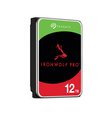 interne Festplatte IronWolf Pro ST12000NT001, silber, 3,5 Zoll (8,89cm), 12 TB, HDD