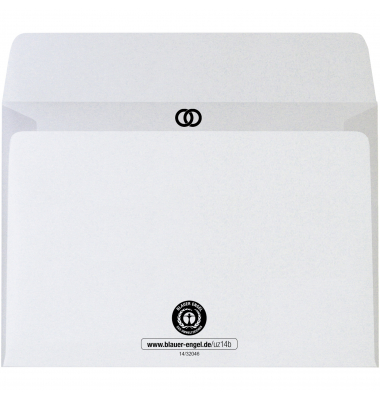Briefumschlag oeco 2883, C6, ohne Fenster, selbstklebend, 75g, grau