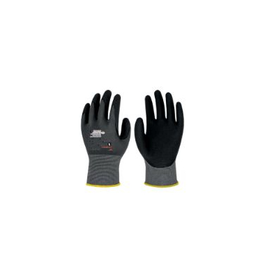 Arbeitshandschuhe FlexMech Plus 663+, Nitrilschaum, grau/schwarz, Größe 10 / XL