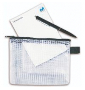 Mesh Bag m.Reißverschluß schw. transparent A6