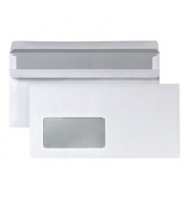 Briefumschlag ID1365095 110x220 mit Fenster selbstklebend weiß