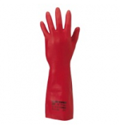 Chemikalienschutzhandschuhe AlphaTec Solvex, Nitril, rot, Größe 7 / S
