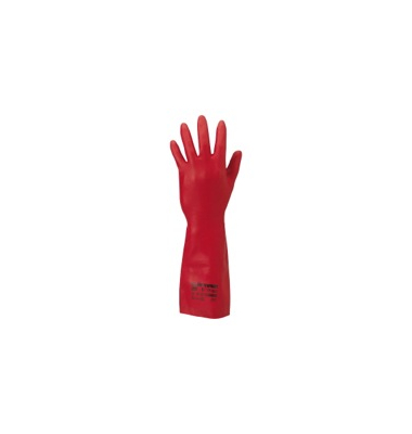 Chemikalienschutzhandschuhe AlphaTec Solvex, Nitril, rot, Größe 7 / S