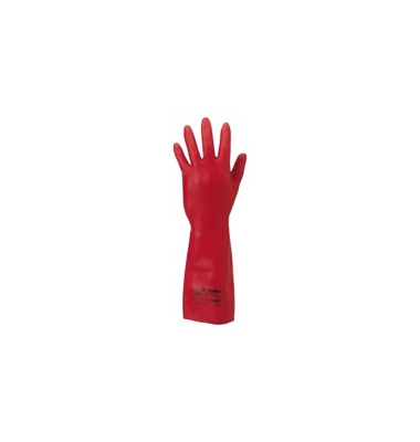 Chemikalienschutzhandschuhe Solvex 37-900, Nitril, Größe 7, rot, 1 Paar