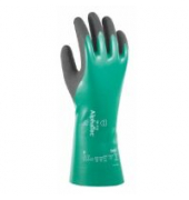 Chemikalien- und Schnittschutzhandschuh  AlphaTec , Nitril, grün/schwarz, Größe 11 / XXL