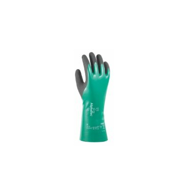 Chemikalien- und Schnittschutzhandschuh  AlphaTec , Nitril, grün/schwarz, Größe 11 / XXL