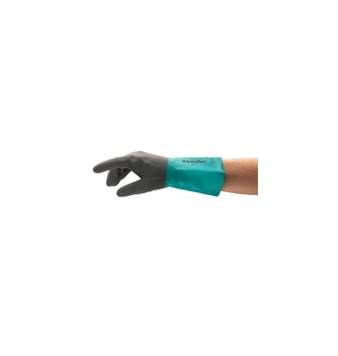 Chemikalienschutzhandschuhe AlphaTec, Nitril, grau/grün, Größe 10 / XL