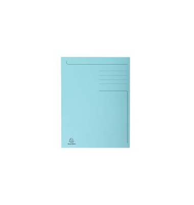 Jurismappe 448006E, A4 blau Karton 280g, mit 3 Einschlagklappen