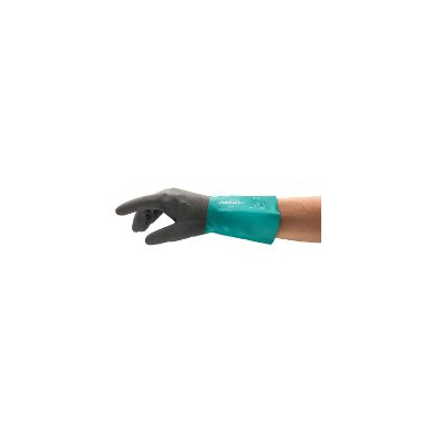 Chemikalienschutzhandschuhe AlphaTec, Nitril, grau/grün, Größe 11 / XXL