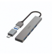 USB-Hub, 4 Anschlüsse, anthrazitgrau