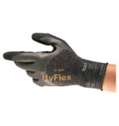 Arbeitshandschuhe HyFlex, Nitrilschaum, schwarz, Größe 7 / S