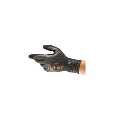 Arbeitshandschuhe HyFlex, Nitrilschaum, schwarz, Größe 7 / S