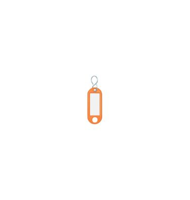 Schlüsselanhänger Wedo 262803406, aus Kunststoff, mit S-Haken, orange