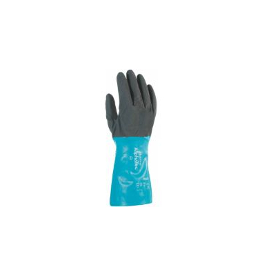 Chemikalienschutzhandschuhe  AlphaTec , Nitril, schwarz/grün, Größe 8 / M