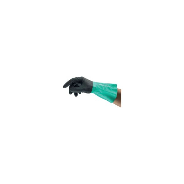 12 Stück Ansell Arbeitshandschuhe AlphaTec, Nitril, grün/grau, Größe 11 / XXL 0076490464431 Ansell