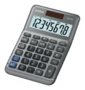 Tischrechner Casio MS-80F, 8-stellig, Metallfront, Steuern, Währung, silber