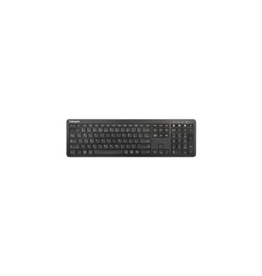 Bluetooth Tastatur Targus AKB864DE, antimikrobiell, schwarz, volle Größe