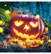 203258 Motivserviette 33x33cm Halloween