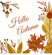 203409 Motivserviette 33x33cm Herbst