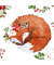 203482 Motivserviette 33x33cm Herbst