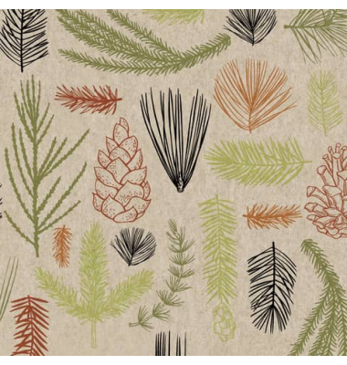 203433 Motivserviette 33x33cm Naturals Herbst