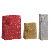 Geschenktasche 70120 76060 Little Stars,, Weihnachten, Tragekordel mit Geschenkanhänger, Sterne, 17 cm, 26cm,10,5 cm x 22,5cm,33