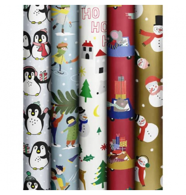 Geschenkpapier Jolly Animals 2528157499, Jolly Animals, 70cm x 3m, farbig sortiert