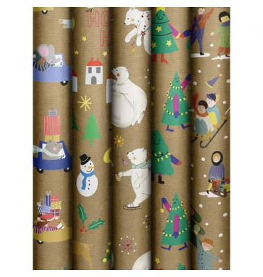 Geschenkpapier Bear&Friends 2526157699, Weihnachten, 70cm x 5m, bunt