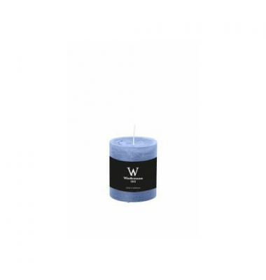 Stumpenkerzen Marble Rustik 281003.124 grau/blau 80x68mm (HxØ) ca. 34 Stunden Brenndauer